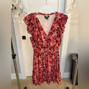PAIGE Floral Dress - Red and Pink
